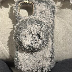 Fluffy Gray Phone Case